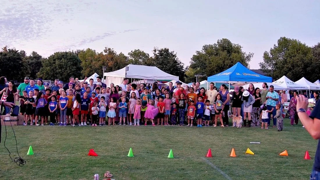 Families and neighbors gathered together at Family Fun Fest in Davis