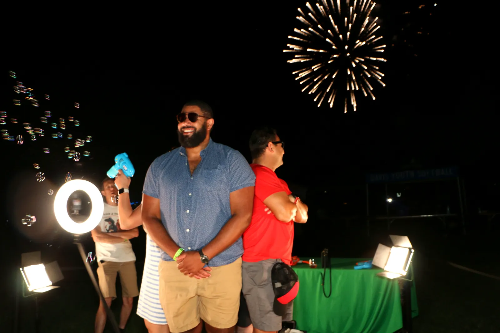 Fireworks light up the night sky over Celebrate Davis